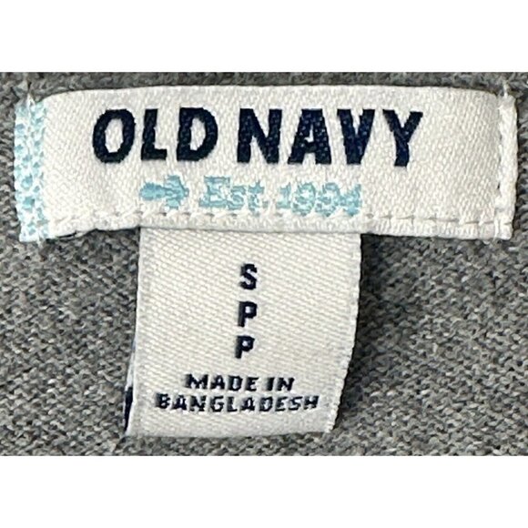 Old Navy Long Sleeve Sweater Women Size Small Solid Basic Gray "C" Logo - Picture 7 of 9